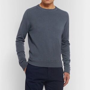 Massimo Alba Men’s Garment Dyed Cashmere Crewneck Sweater in Blue | Large